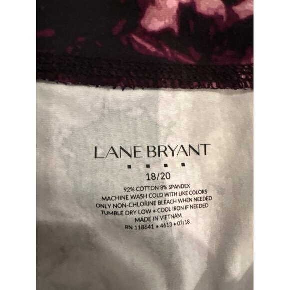 Lane Bryant Womens Tie-Dye Leggings With Lattice Hem Size 18/20 Pink/Black New - Picture 6 of 7
